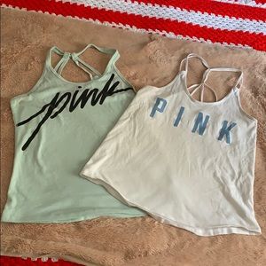 Two VS pink tank top bundle☀️
